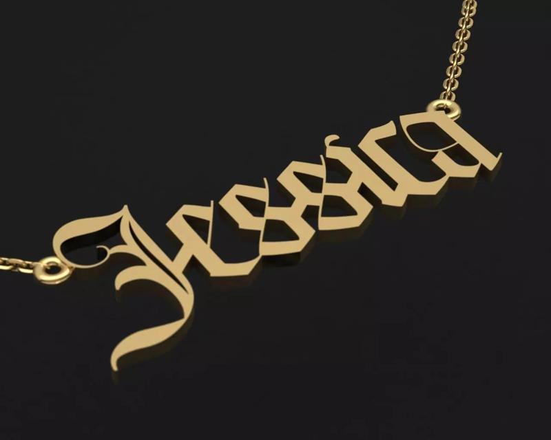 Name Necklace Jessica delicate 3dmodel 3D print model 3