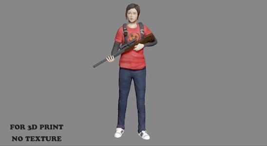 ELLIE LAST OF US PART1 MODEL FOR 3D PRINT