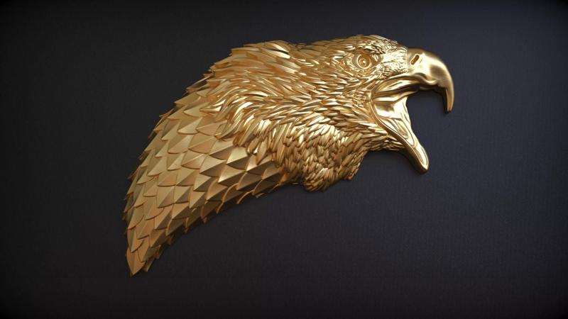 Eagle Pendant for Jewelry and Decorative Printing