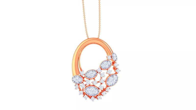High Jewelry Pendant Earrings Set 3dm stl obj mtl gltf glb