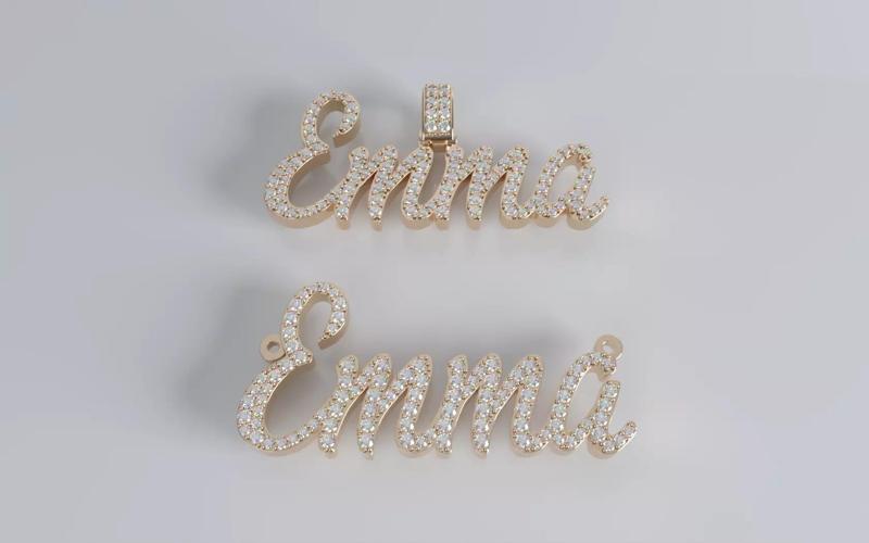 Diamond Name Pendant - Emma