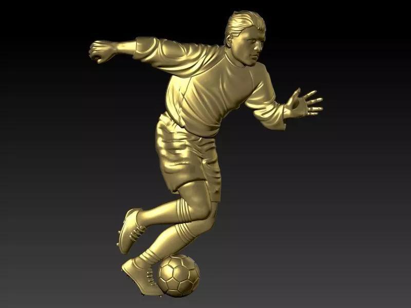 Soccer Player Futbol Pendant Necklace Jewelry