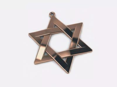 Plain Gold Star Pendant