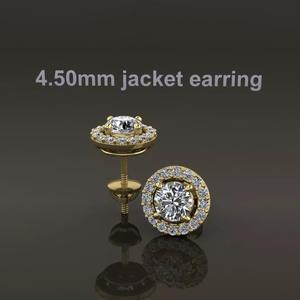 Earring Diamond Jacket Style2 4mm50