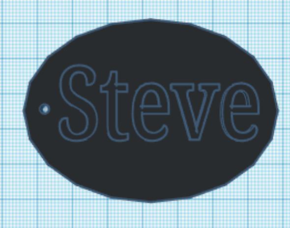 Key ring name Steve