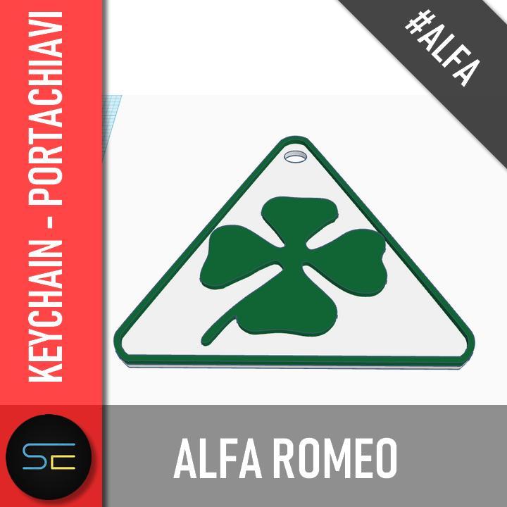 Alfa romeo Quadrifoglio verde keychain