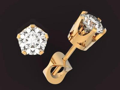 stud earrings feature a 5 prong 1246