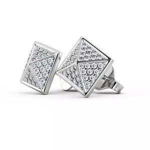 stl file stud earrings with diamonds gold