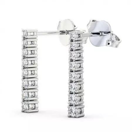 stl file pair of diamond earrings gold