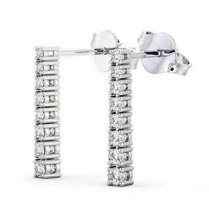 stl file pair of diamond earrings gold