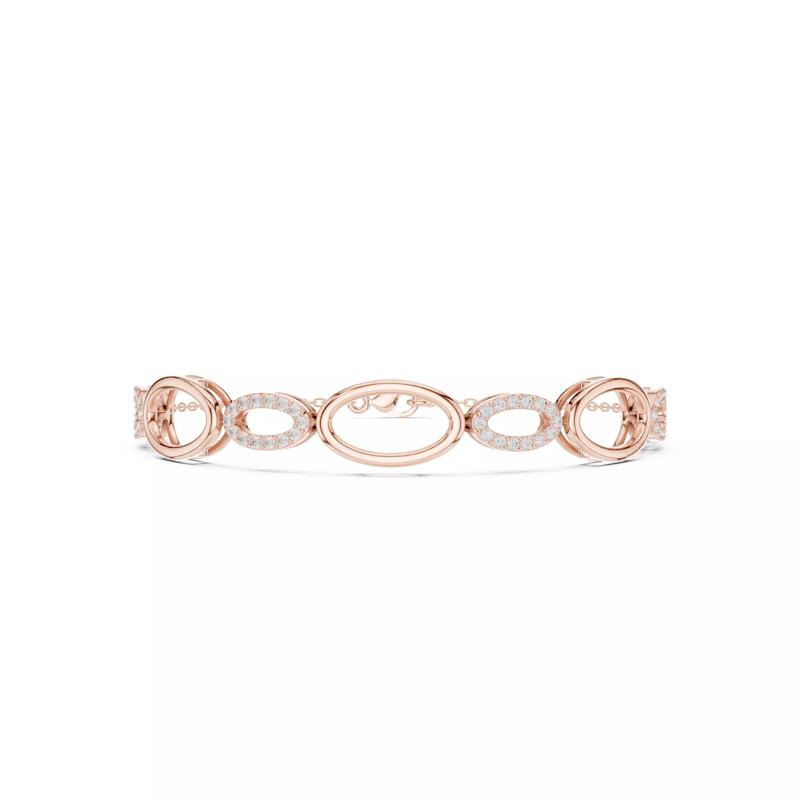Alternative Oval Round Diamond Bracelet 3DM STL Video