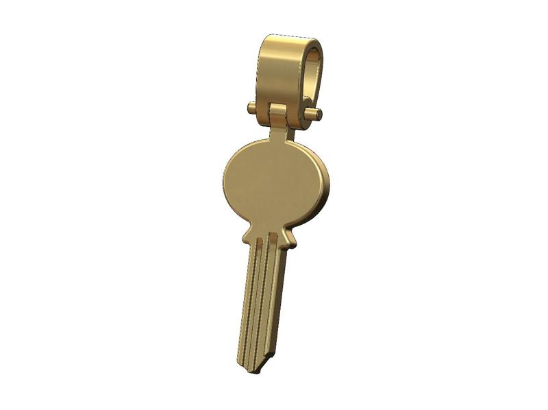 Key pendant with bail 3D print model