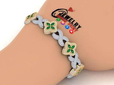 Custom Four leaf Clover Infinite Cross Bracelet - Clover Chain