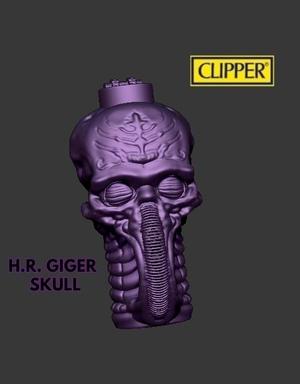 H.R.GIGER CRANIUM CLIPPER LIGHTER CASE