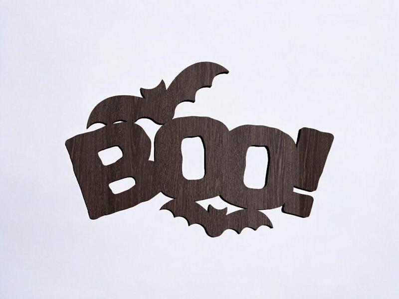 Halloween BOO Bats Decor Sign | Spooky Wall & Table Decoration | 3D Print Model