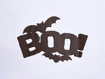 Halloween BOO Bats Decor Sign | Spooky Wall & Table Decoration | 3D Print Model