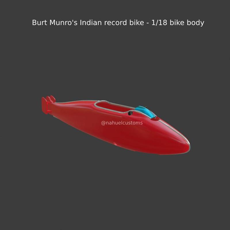 Burt Munro's Indian record bike - 1/18 bike body