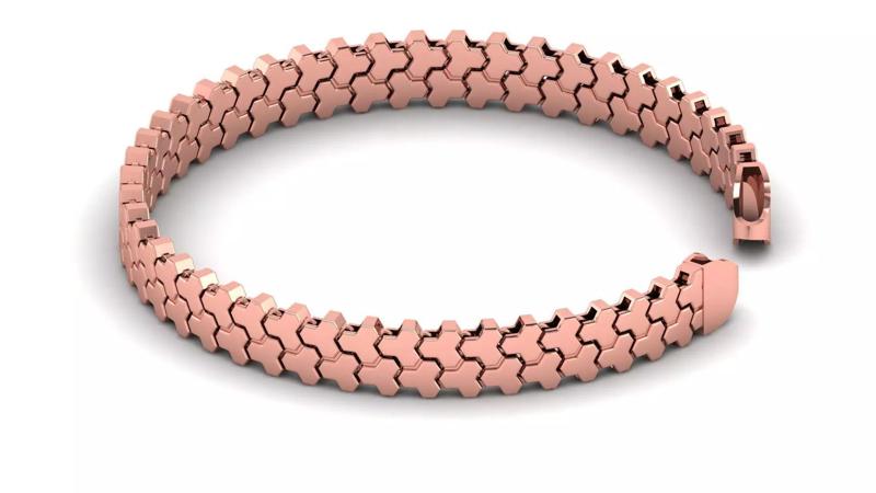 11MM 2 Row Armor Spiral Full Bracelet ready to print