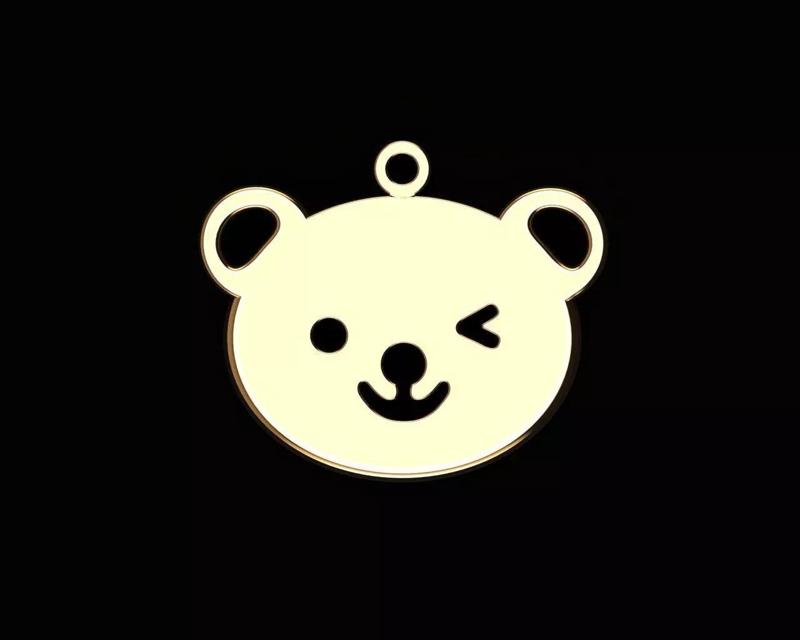 suspension in the form of a bear