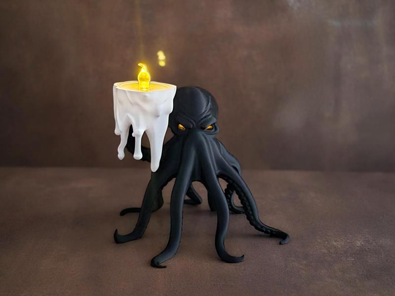 Halloween Octopus Candle Holder (LED Tealight)