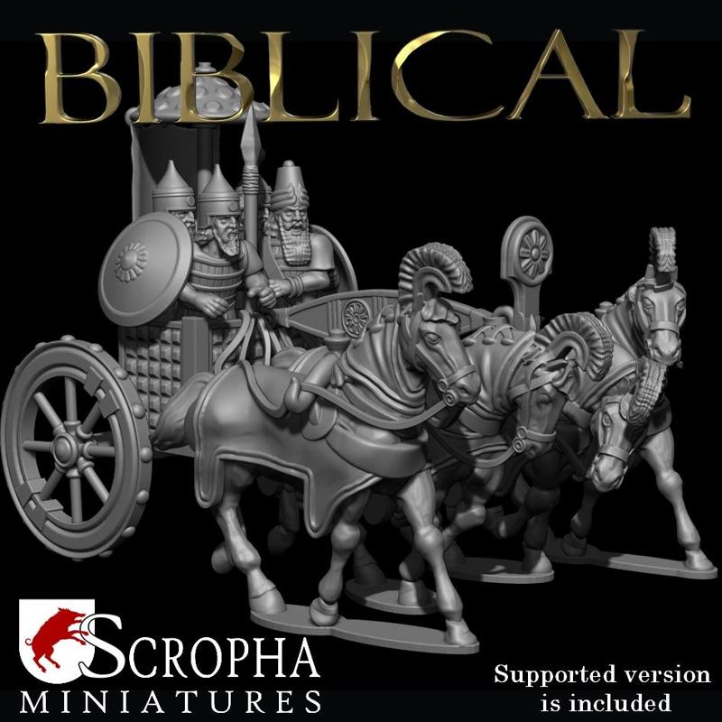 Assyrian four horse heavy chariot