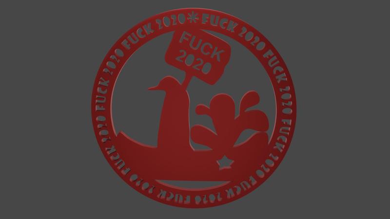 F*** 2020 Penguin Christmas Ornament