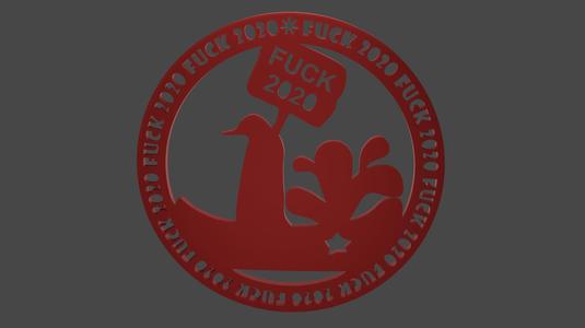 F*** 2020 Penguin Christmas Ornament