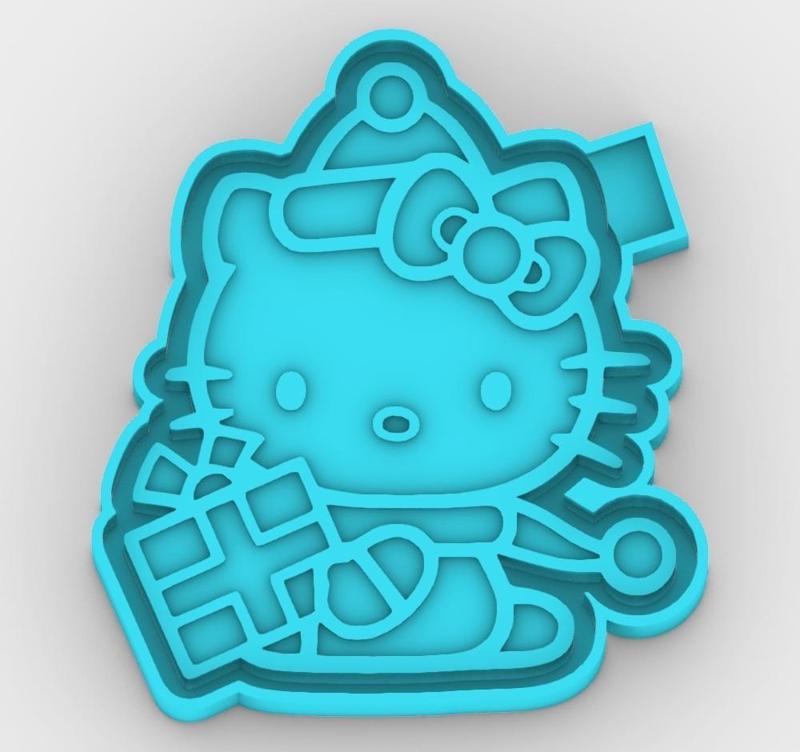 Gift, Hello Kitty - freshie mold - STL for silicone mold