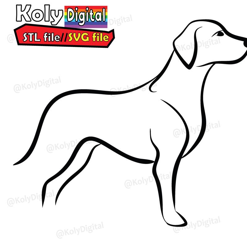 WALL ART DOG STL FILE | DOG SVG