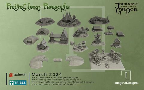 Briarthorn Boroughs: Halfling Village COMPLETE SET