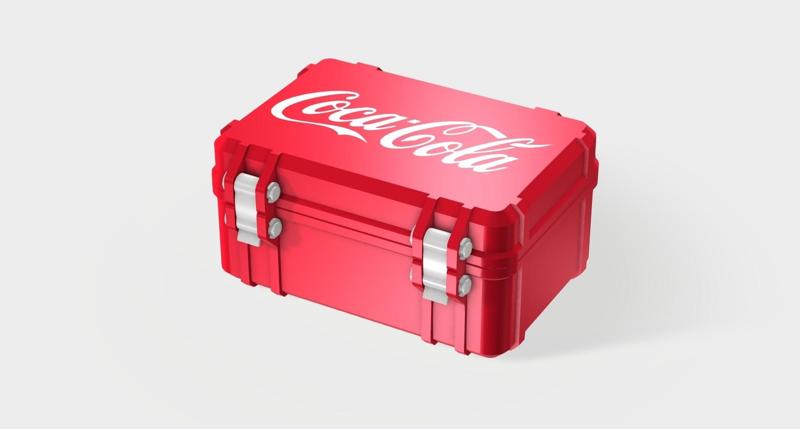 3D Printable Rugged Box - Coca Cola logo