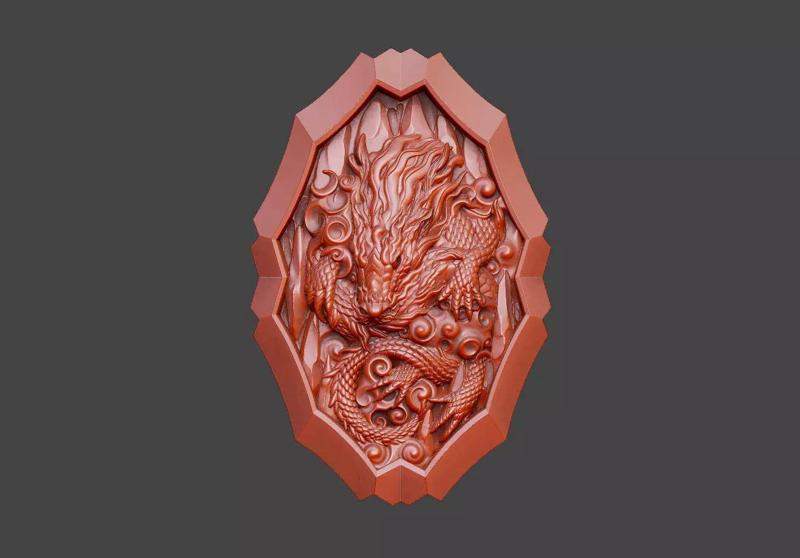 The dragon pendant design scales fire magma claws