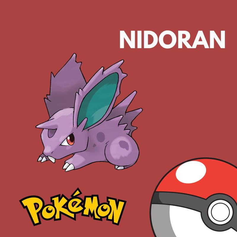 🟣🌟 Nidoran 3D - Pokémon Collectible Figure.