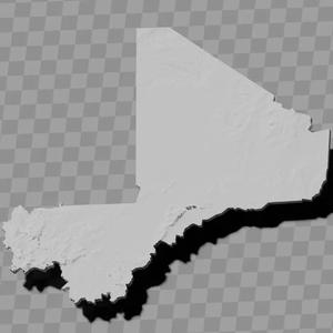 Mali topography relief maps collection