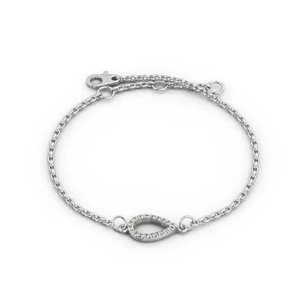 stl file sterling silver bracelet with diamonds