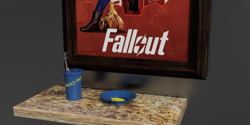 Fallout inspired soap dish and tootbrush holder