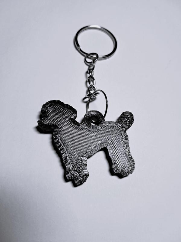 Miniature Poodle keychain