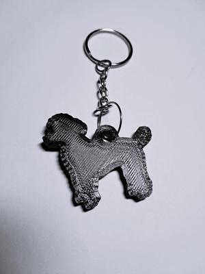 Miniature Poodle keychain