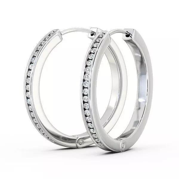 stl file two diamond hoop earrings gold