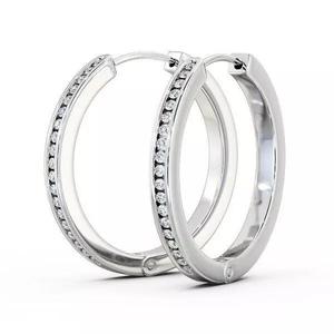 stl file two diamond hoop earrings gold