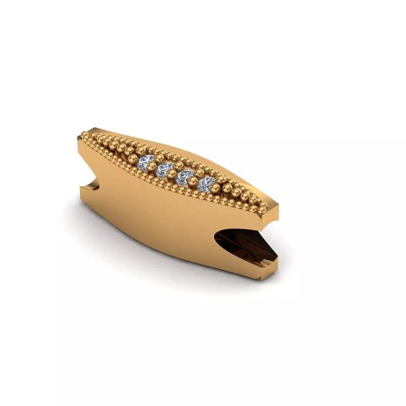 Jewelry gold ring with diamonds