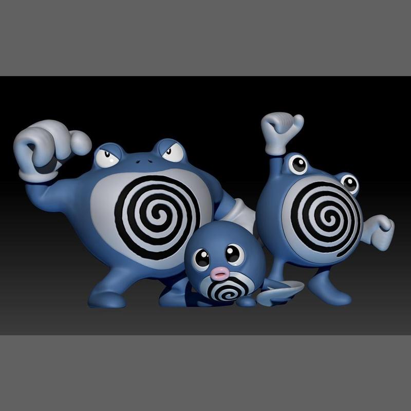 Pokemon Poliwag Poliwhirl Poliwrath
