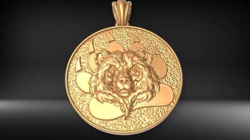 Bear paw  head pendant Necklace Charm Bracelet Jewelry