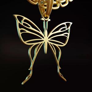 Butterfly Stylized Pendant Amulet Necklace Design
