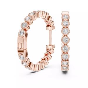 Diamond Hoops Earrings 3dm stl renders animation videos details