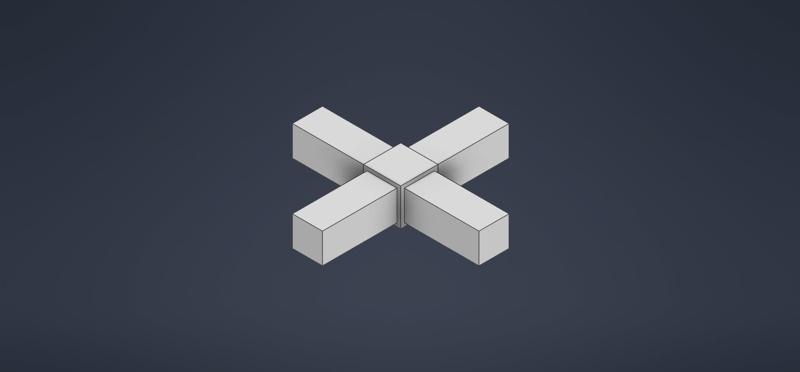 X1 connector for aluminum profile 20*20*2mm