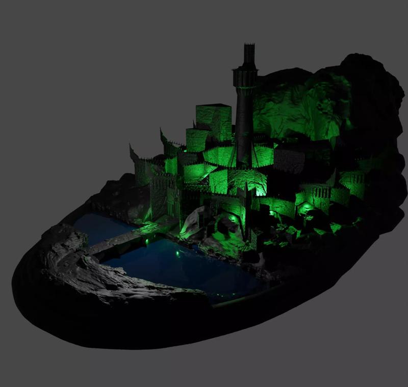 Lamp Minas Morgul fortress Lord of the Rings