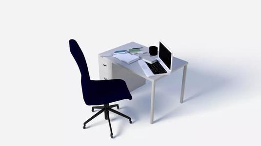 3D computer desk - Workstation