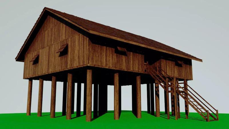 Hut - Dayak Long House