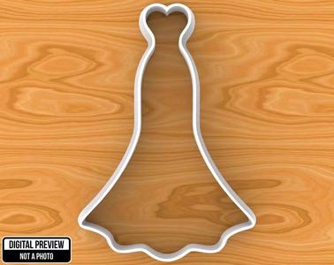 Wedding Dress Cookie Cutter